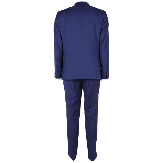 Made in Italy Elegant Gentlemen's Navy Blue Two-Piece Suit Made in Italy