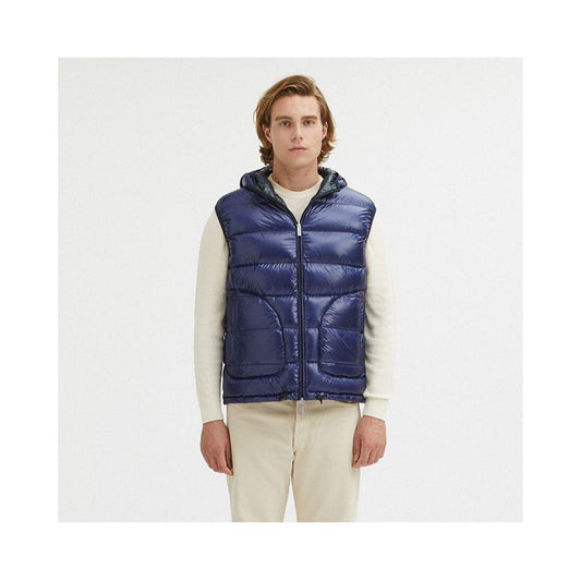 Centogrammi Blue Nylon Men's Reversible Vest Centogrammi