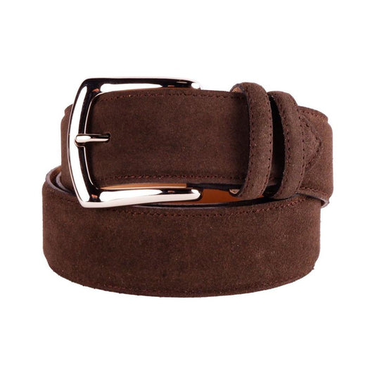 Made in Italy Elegance Refined Italian Suede Calfskin Belt Made in Italy