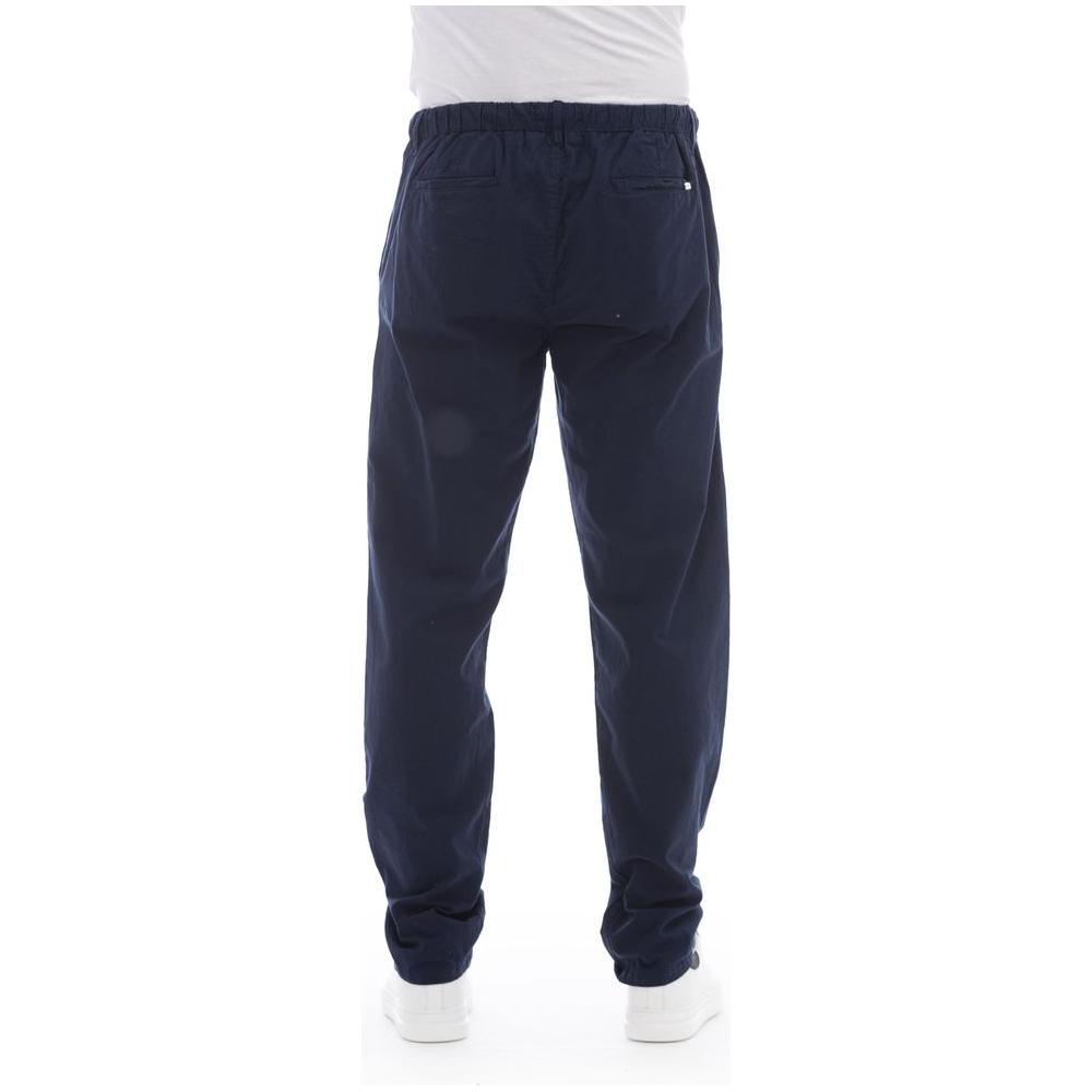 Baldinini Trend Blue Cotton Men Chino Pants Baldinini Trend