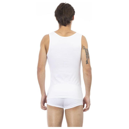 Bikkembergs White Cotton Mens Tank Top