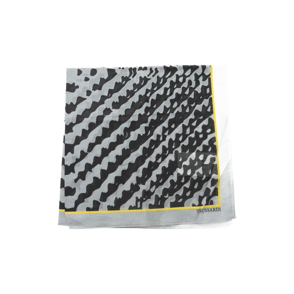 Trussardi Gray Cotton Men Scarf Trussardi