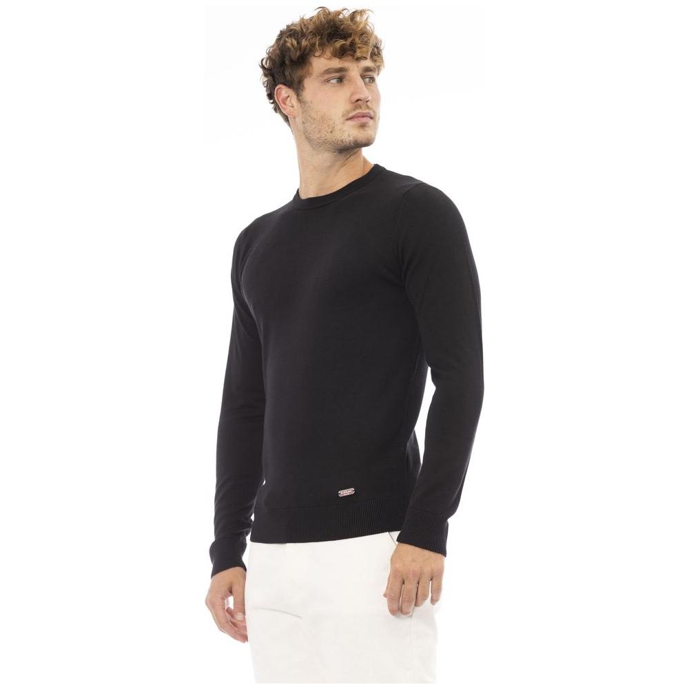 Baldinini Trend Black Modal Men Sweater Baldinini Trend