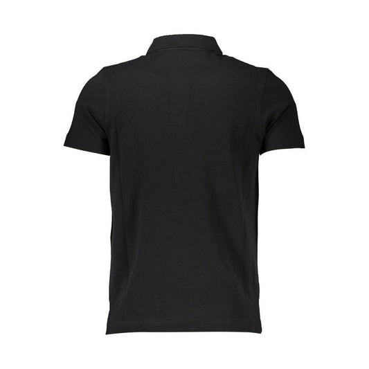 Cavalli Class Black Cotton Men Polo Shirt Cavalli Class