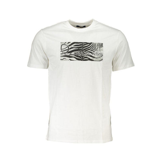 Cavalli Class White Cotton T-Shirt Cavalli Class