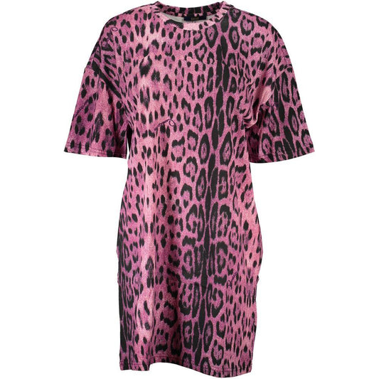 Cavalli Class Pink Cotton Dress Cavalli Class