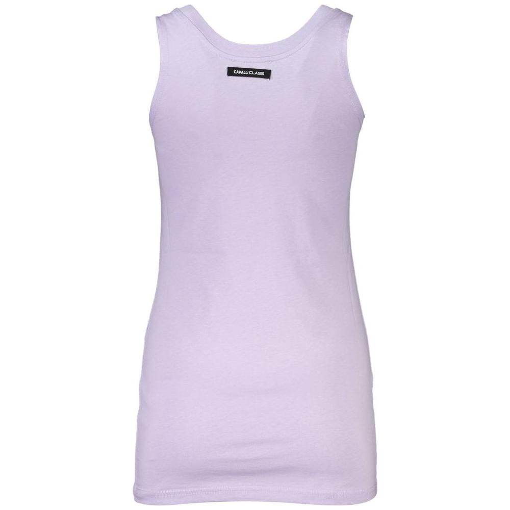 Cavalli Class Purple Cotton Women Top Cavalli Class