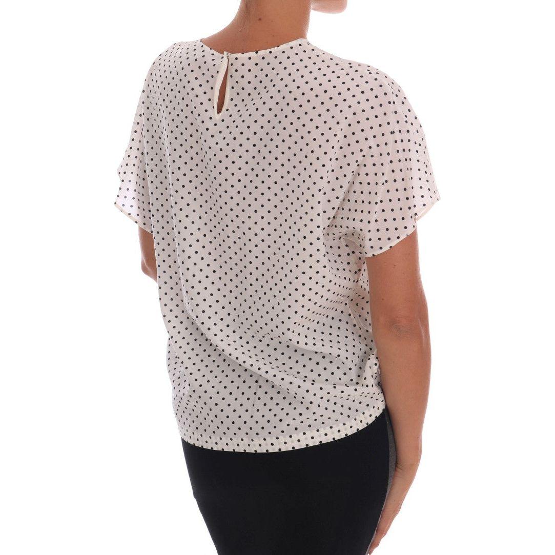 Dolce & Gabbana Chic Polka Dot Silk Blouse Dolce & Gabbana