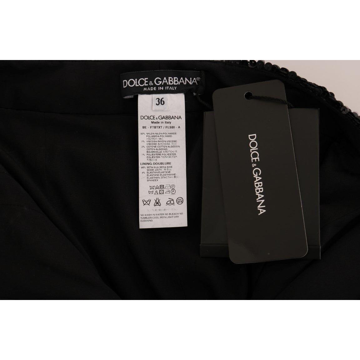 Dolce & Gabbana Black Sequined Fashion Shorts