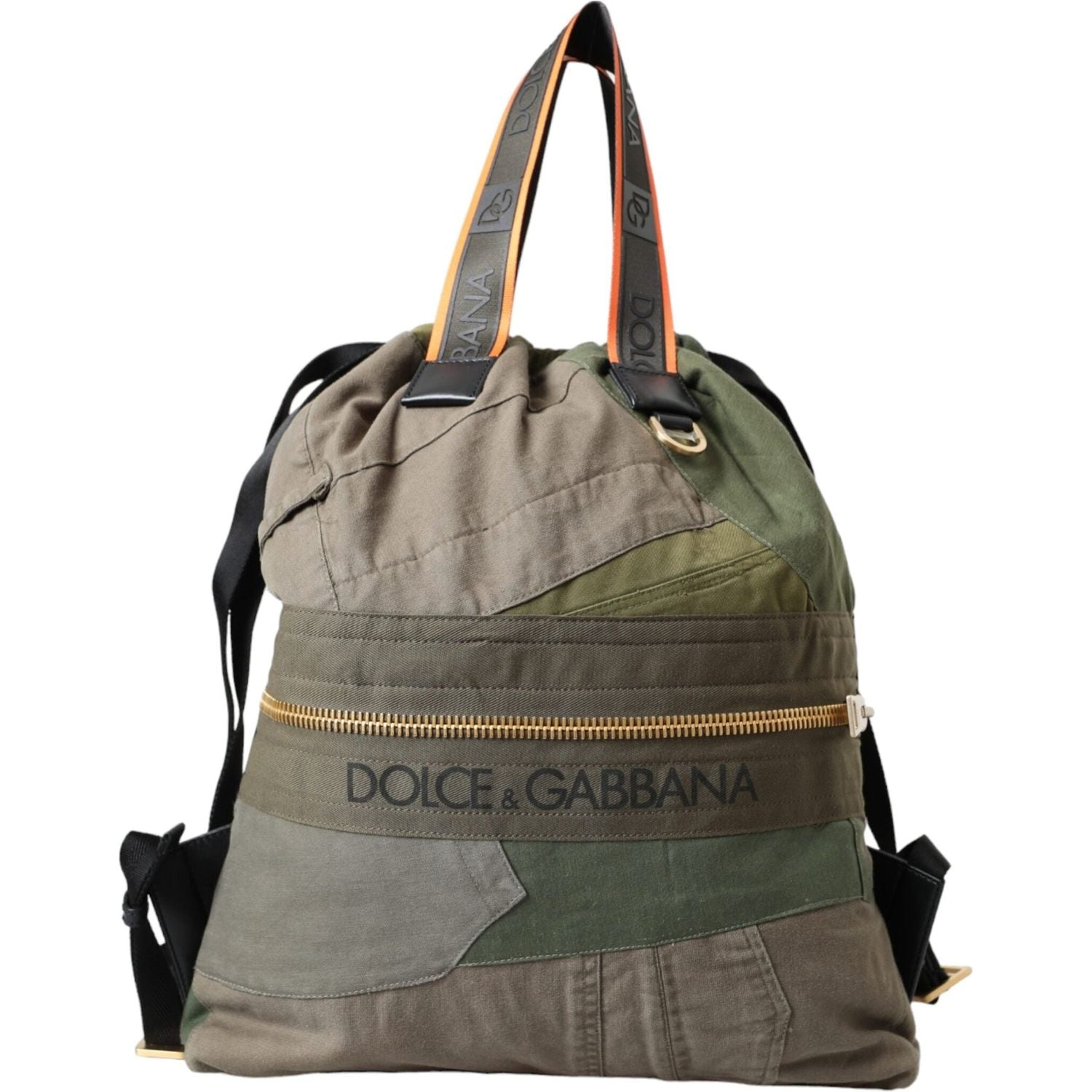 Front view with bag zipped and handles upright.