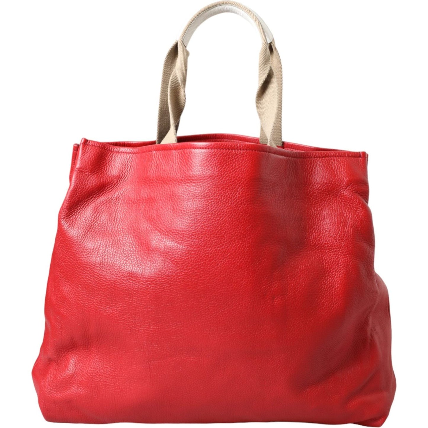 Dolce & Gabbana Red Leather #DGFamily Patch Shopping Tote Bag Dolce & Gabbana