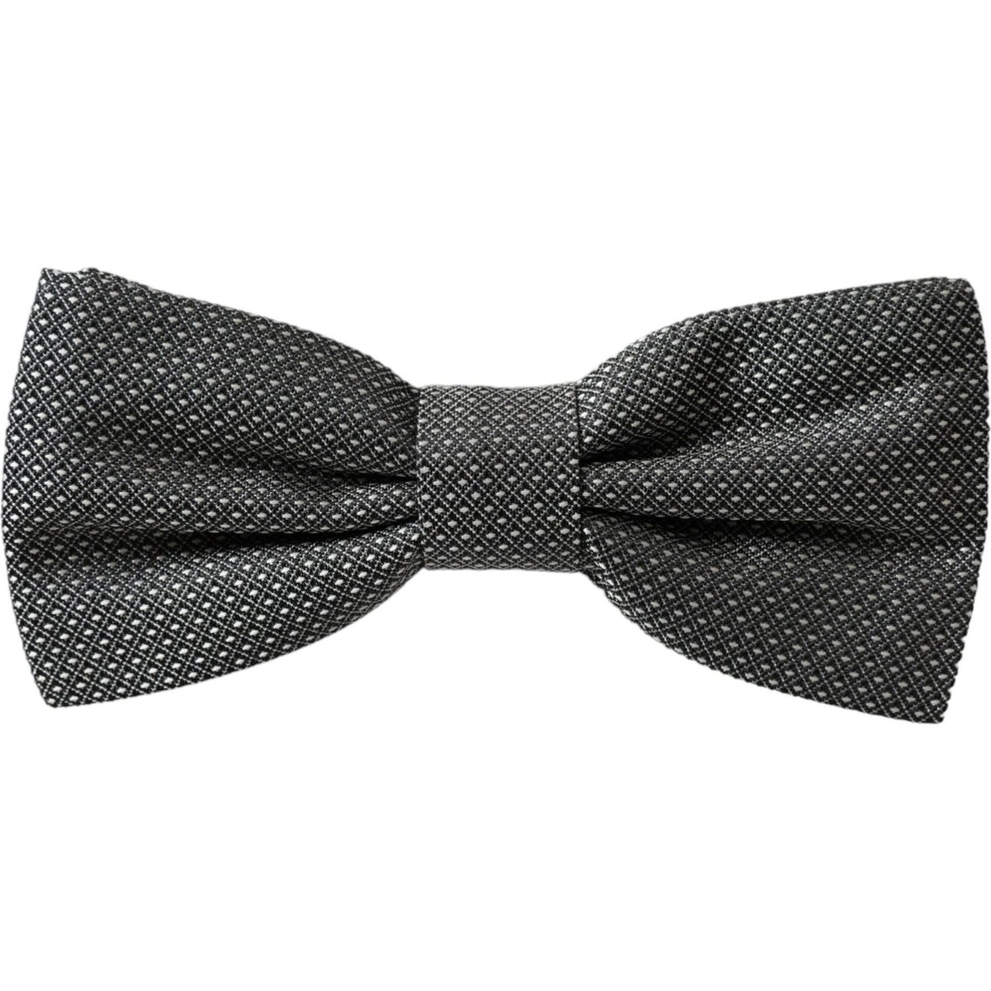 Dolce & Gabbana Gray Silk Patterned Adjustable Neck Men Papillon Bow Tie Dolce & Gabbana