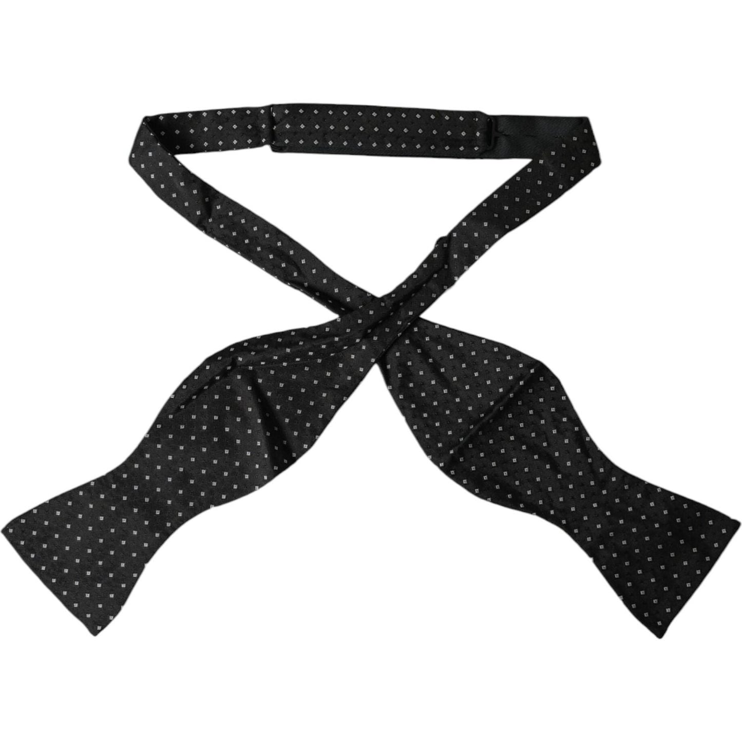 Dolce & Gabbana Black Silk Polka Dot Slim Skinny Necktie Men Bow Tie Dolce & Gabbana