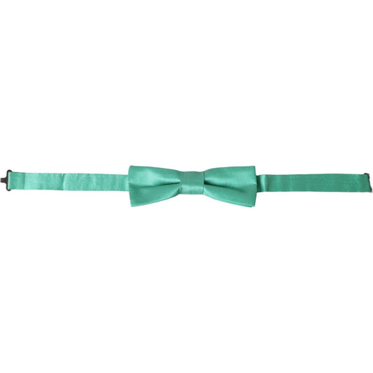 Dolce & Gabbana Mint Green Silk Adjustable Neck Men Bow Tie Dolce & Gabbana