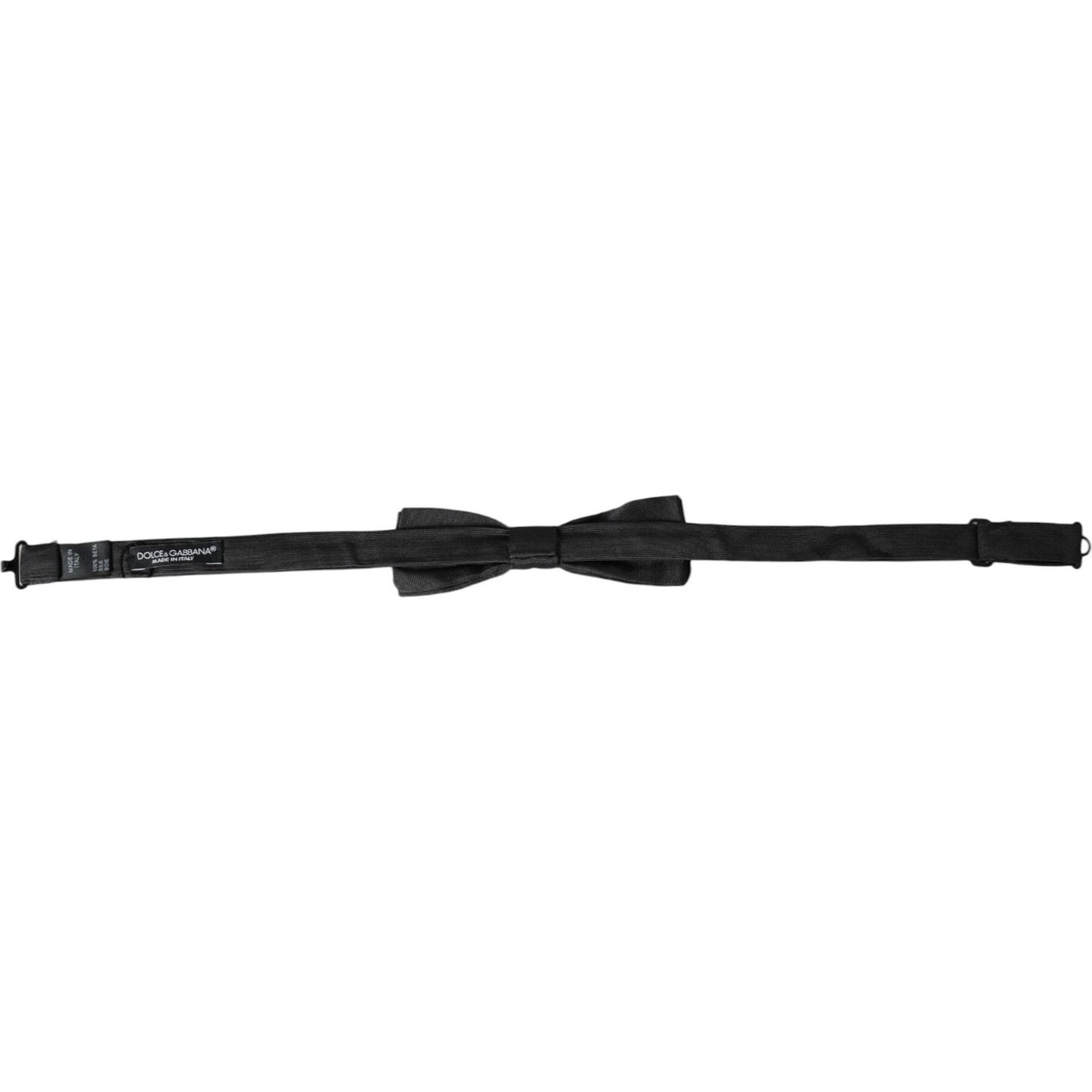 Dolce & Gabbana Black Silk Adjustable Neck Men Bow Tie Dolce & Gabbana