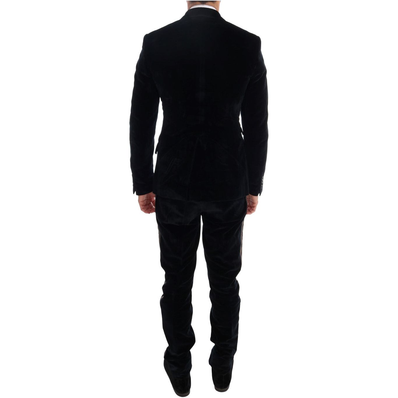 Dolce & Gabbana Elegant Blue Three-Piece Slim Fit Suit Dolce & Gabbana