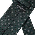 Dolce & Gabbana Green Silk Branded Logo Adjustable Men Tie Dolce & Gabbana