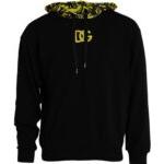 Dolce & Gabbana Black Logo Cotton Hooded Sweatshirt Sweater Dolce & Gabbana