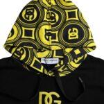 Dolce & Gabbana Black Logo Cotton Hooded Sweatshirt Sweater Dolce & Gabbana