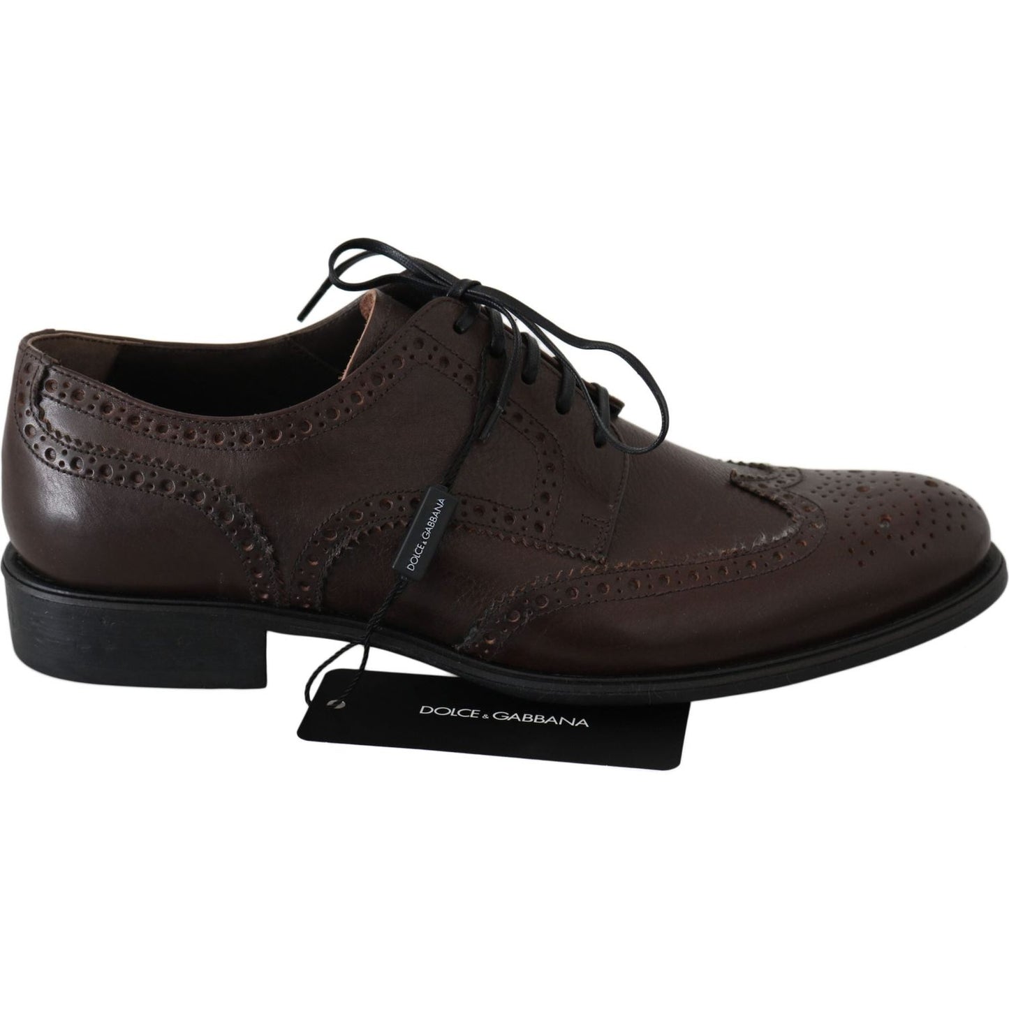 Dolce & Gabbana Elegant Brown Leather Derby Brogues Dolce & Gabbana