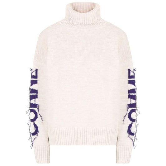 Comme Des Fuckdown Beige Acrylic Sweater Comme Des Fuckdown