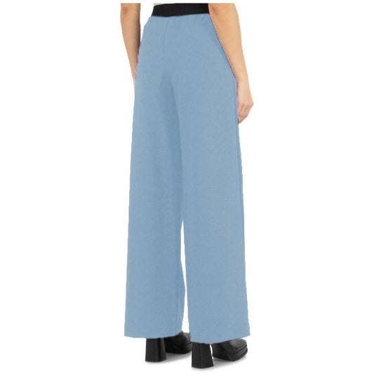 Light Blue Polyester Jeans & Pant