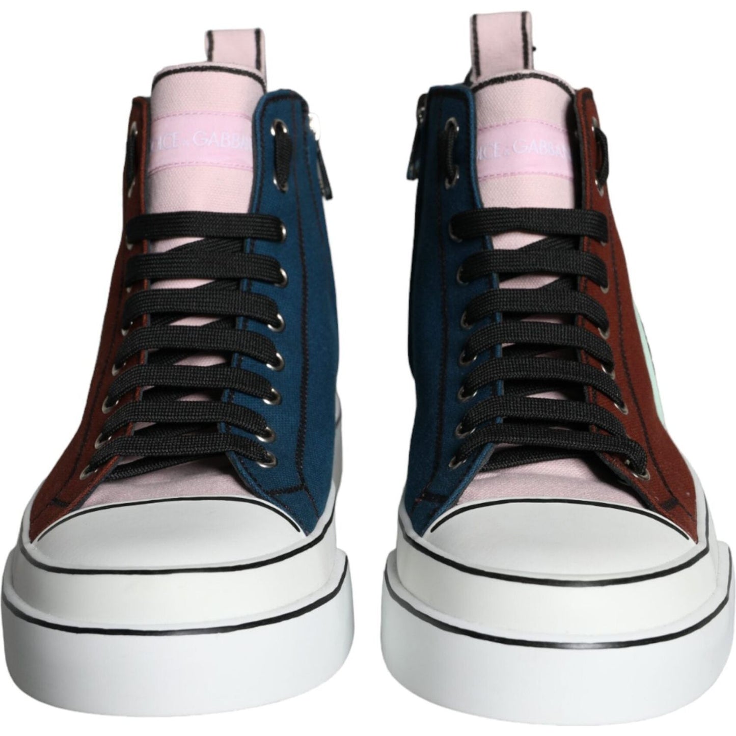 Dolce & Gabbana Multicolor Patchwork High Top Sneaker Shoes Dolce & Gabbana