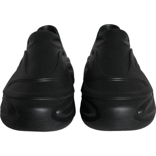 Dolce & Gabbana Black Foiled Rubber Toy Low Top Sneakers Shoes Dolce & Gabbana