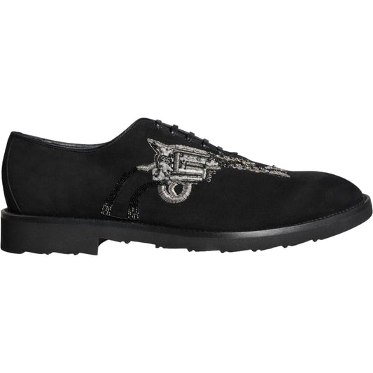 Black Suede Sicilia Lace Up Formal Shoes