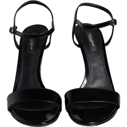 Dolce & Gabbana Black KEIRA Leather Heels Sandals Shoes Dolce & Gabbana