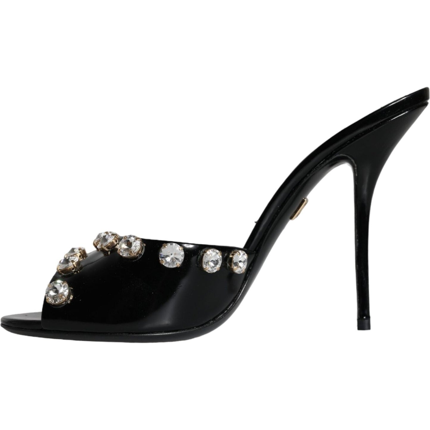 Dolce & Gabbana Black Crystal Heels Keira Sandals Shoes Dolce & Gabbana