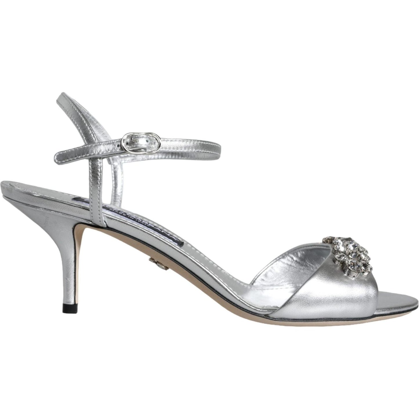 Dolce & Gabbana Silver Crystal AnkleStrap Keira Sandals Shoes Dolce & Gabbana