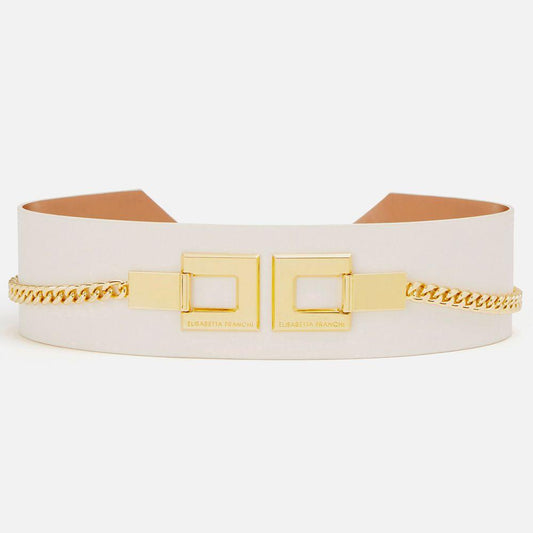 White Artificial Leather Belt