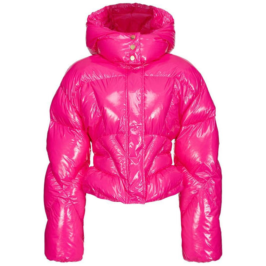 Fuchsia Nylon Jackets & Coat