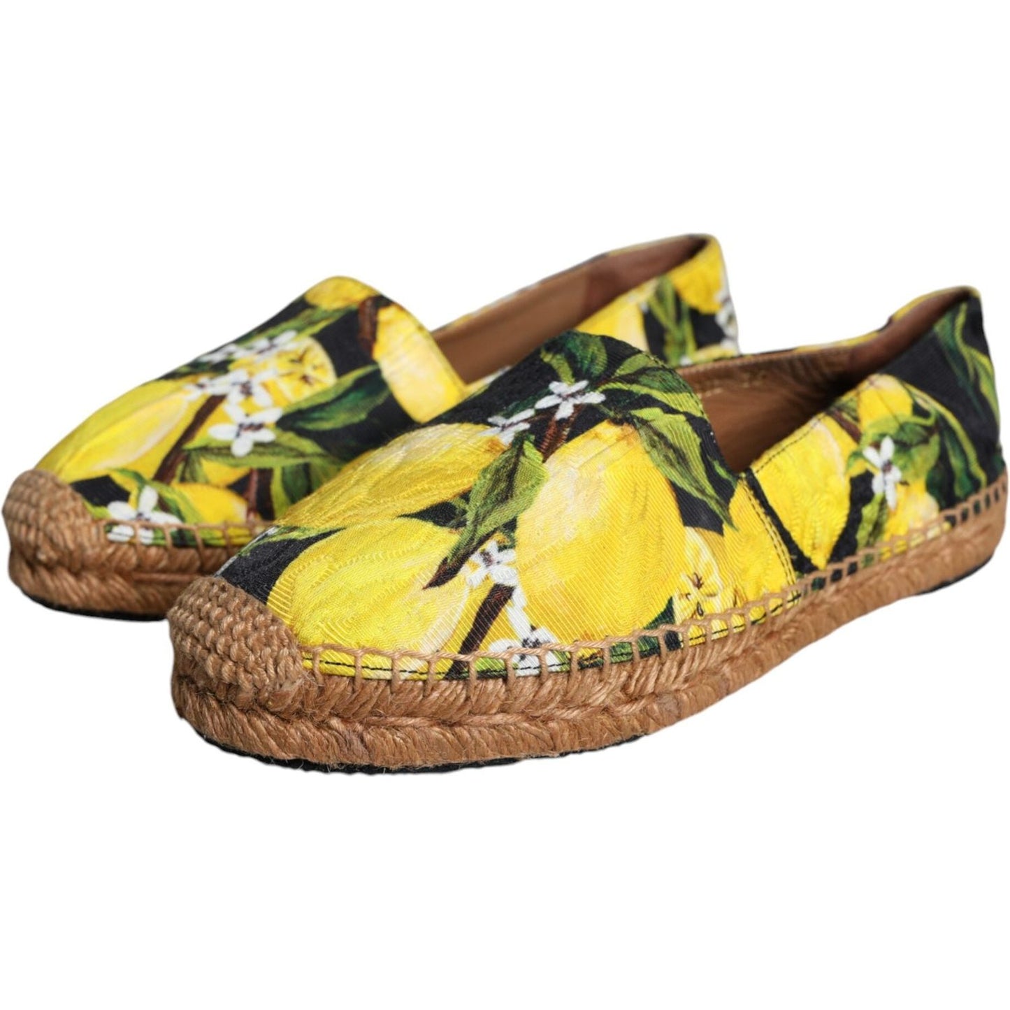 Dolce & Gabbana Multicolor Lemon Slip On Espadrilles Shoes Dolce & Gabbana