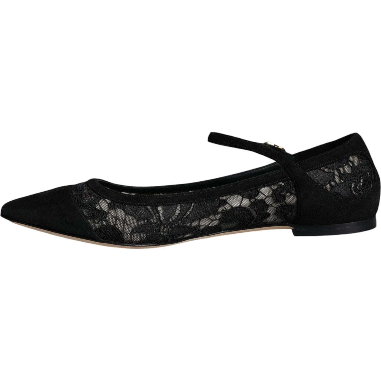 Dolce & Gabbana Black Taormina Lace Bellucci Flats Shoes Dolce & Gabbana