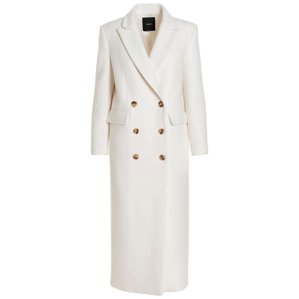 PINKO White Wool Jackets & Coat PINKO