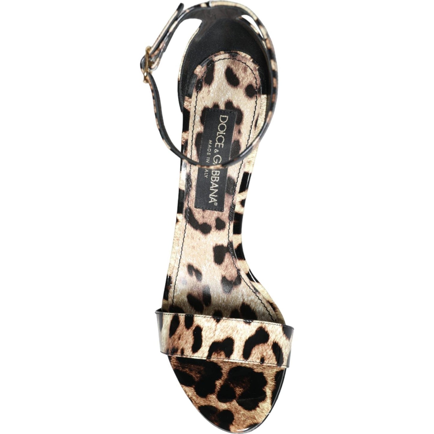 Dolce & Gabbana Brown Leopard KEIRA Ankle Strap Sandals Shoes Dolce & Gabbana