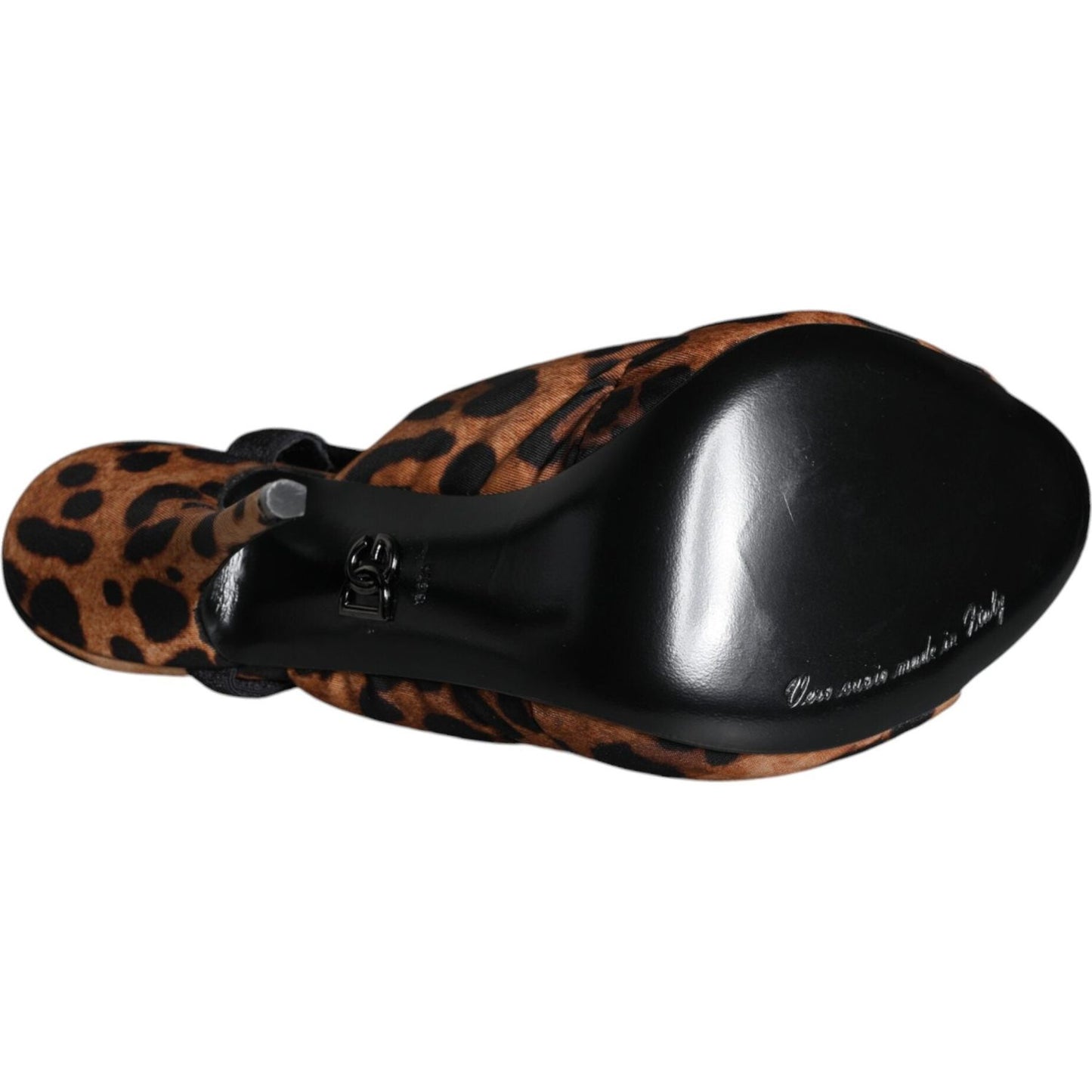 Dolce & Gabbana Brown Leopard Keira Slingback Sandals Shoes Dolce & Gabbana