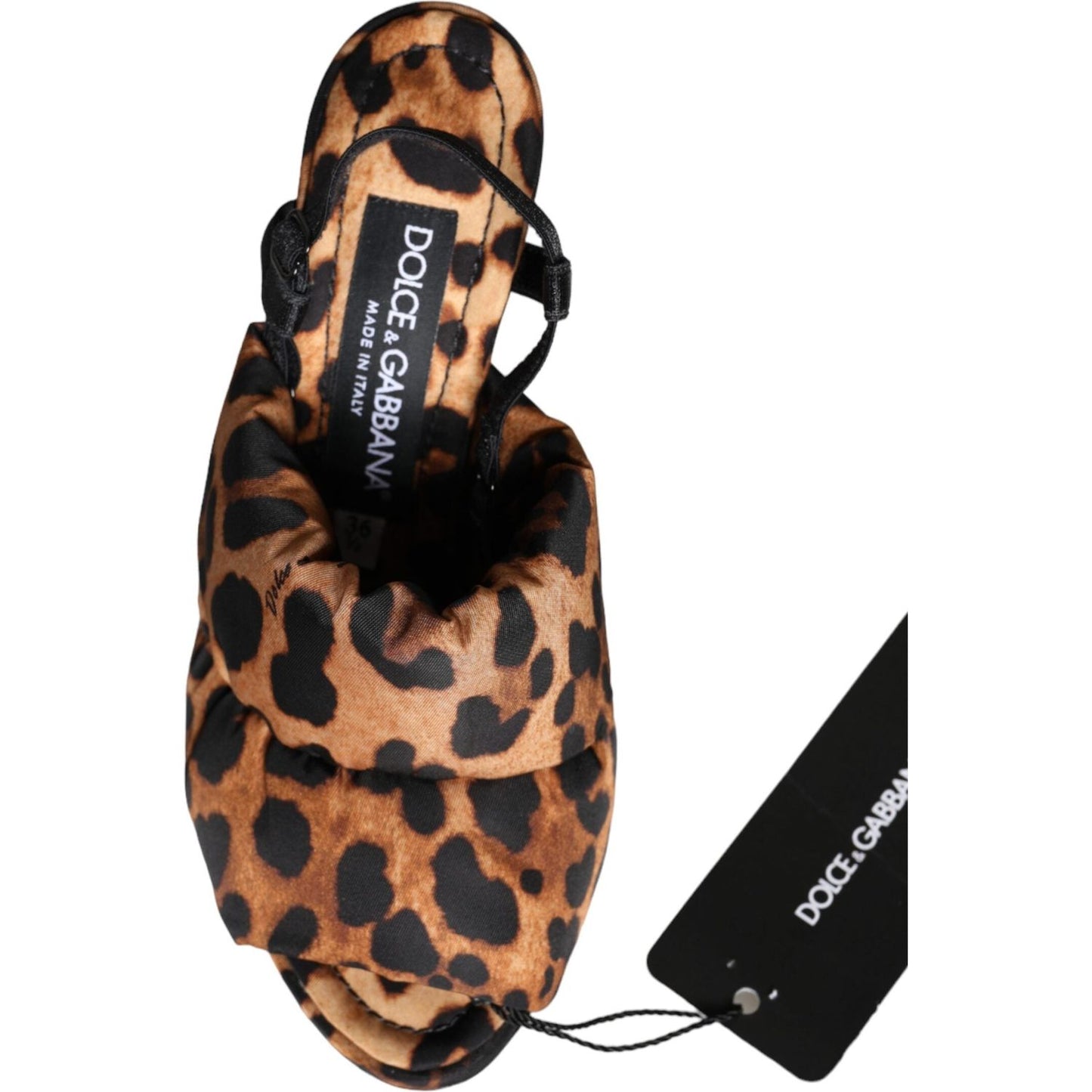 Dolce & Gabbana Brown Leopard Keira Slingback Sandals Shoes Dolce & Gabbana