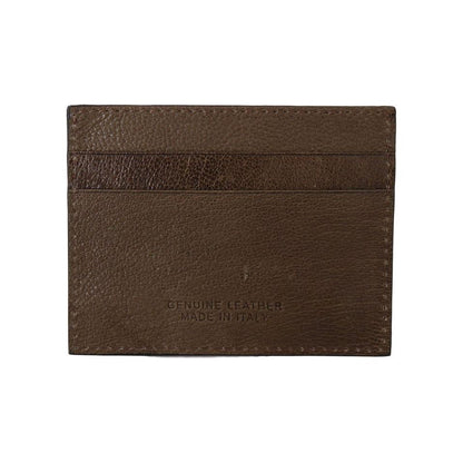 Billionaire Italian Couture Brown Leather Cardholder Wallet