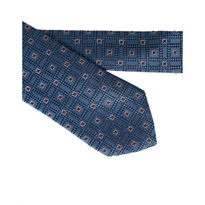 Dolce & Gabbana Blue Patterned 100% Silk Adjustable Men Tie
