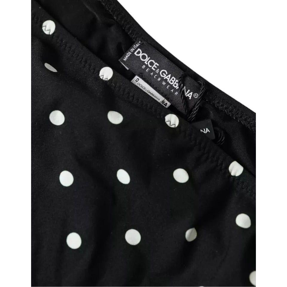 Dolce & Gabbana Black Polka Dot Swimwear Beachwear Bottom Bikini Dolce & Gabbana