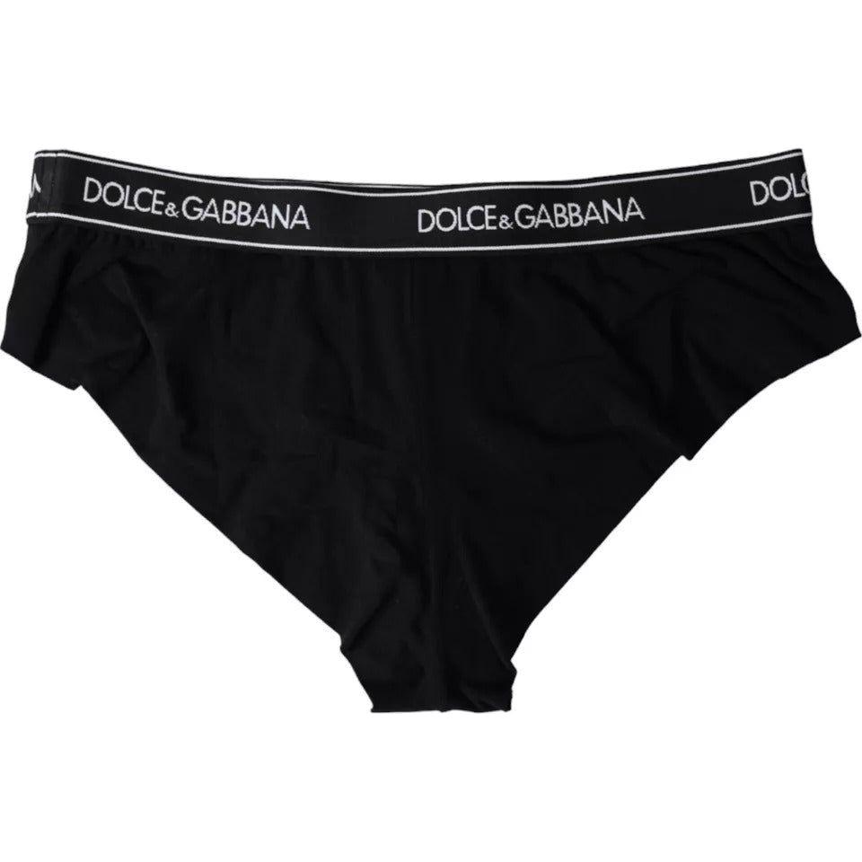 Dolce & Gabbana Black Modal Stretch Branded Logo Underwear Dolce & Gabbana