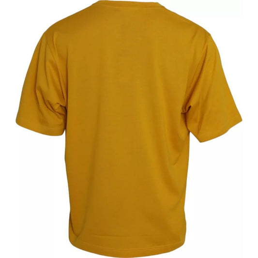 Dolce & Gabbana Dark Yellow Logo Cotton Round Neck T-shirt Dolce & Gabbana