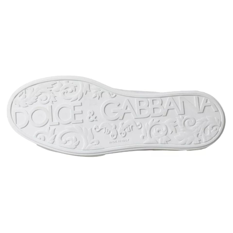 Dolce & Gabbana White Portofino Logo Low Top Trainers Sneakers Shoes Dolce & Gabbana