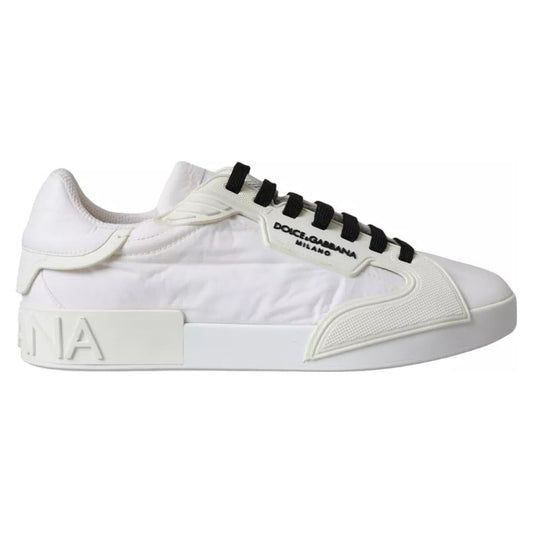 Dolce & Gabbana White Portofino Logo Low Top Trainers Sneakers Shoes Dolce & Gabbana