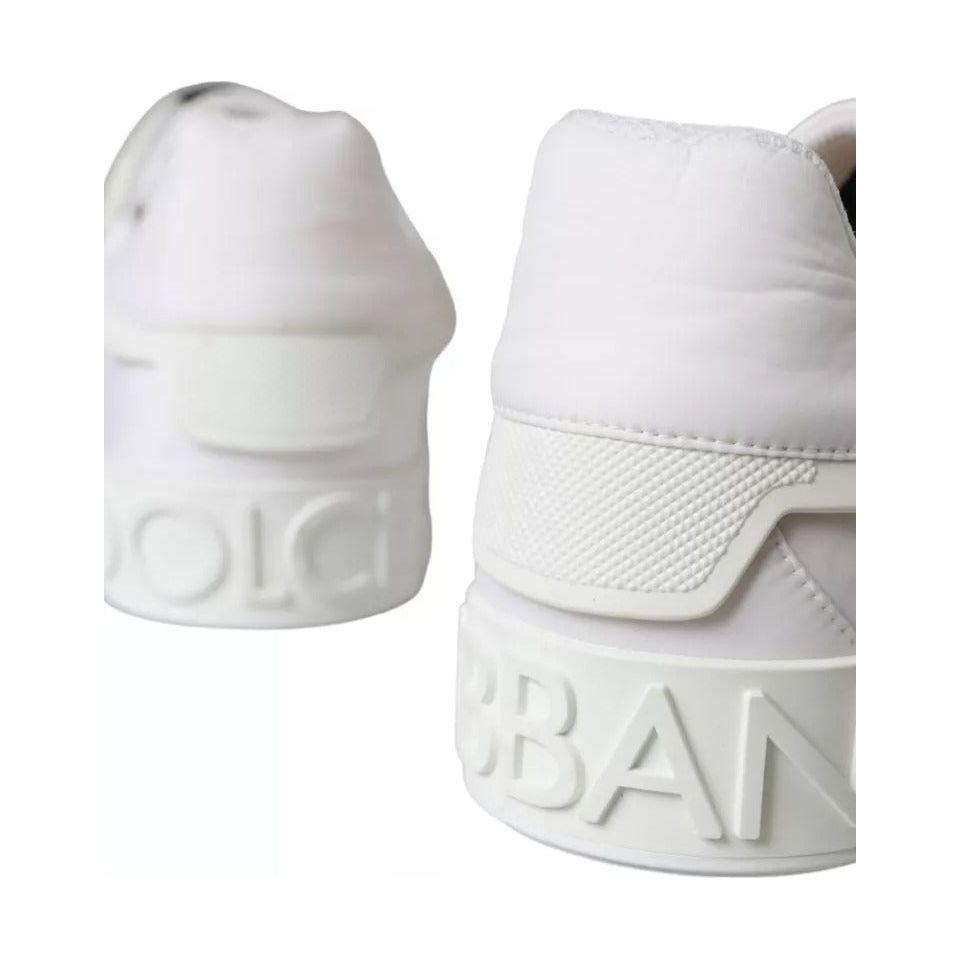 Dolce & Gabbana White Portofino Logo Low Top Trainers Sneakers Shoes Dolce & Gabbana