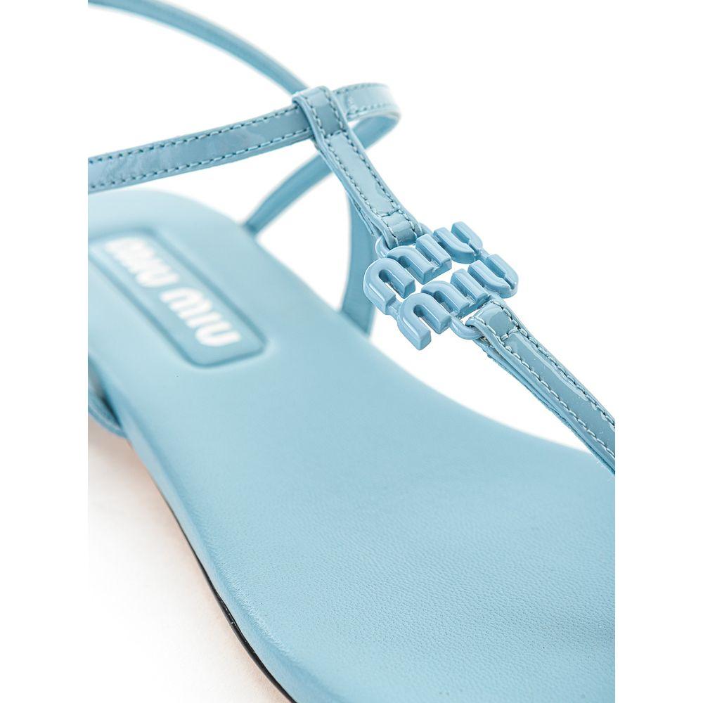 Miu Miu Light Blue Vernice Sandal Miu Miu