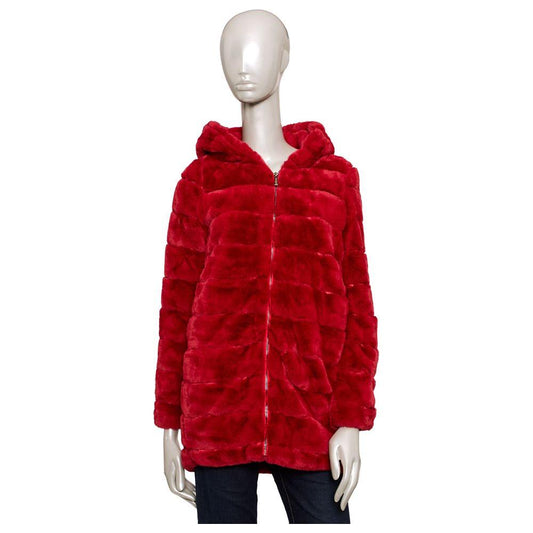 Baldinini Trend Red Polyester Women Jacket Baldinini Trend